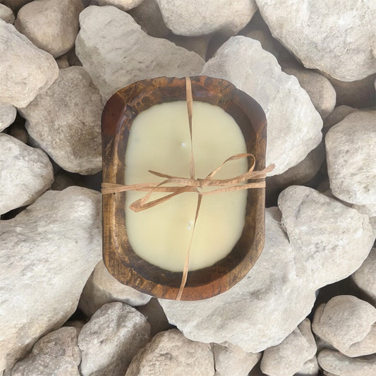 Wooden Bowl Candle