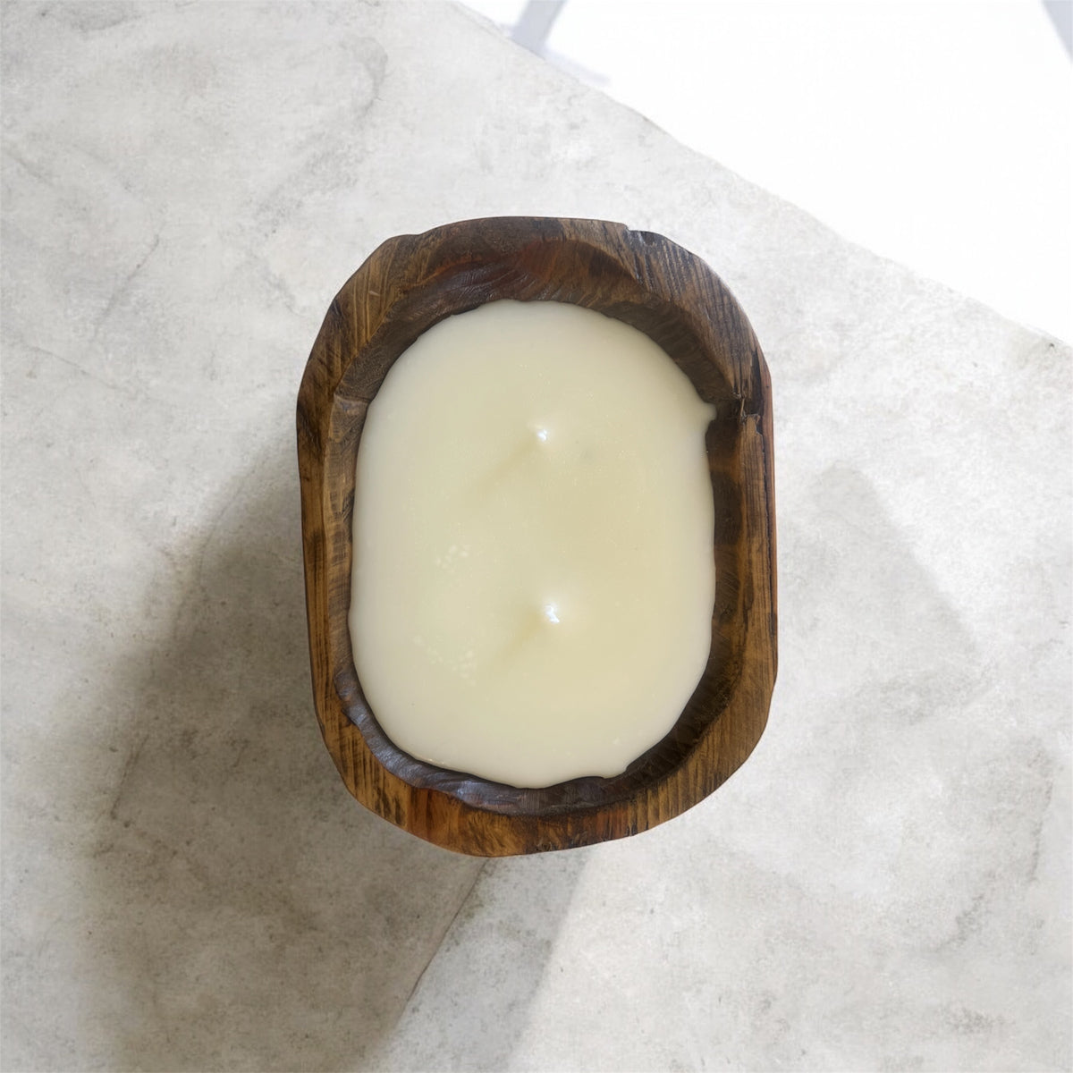 Wooden Bowl Candle